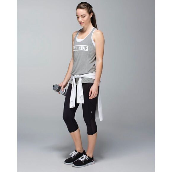 Lululemon Runner Up Tank
Heathered Medium Grey / Wee Stripe White Silver Spoon - Picture 3 of 16
